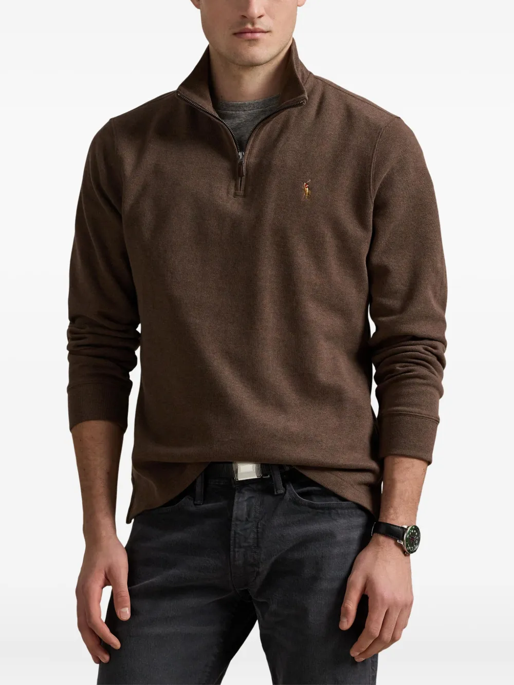 Polo Ralph Lauren Poloshirt met geborduurd logo Bruin