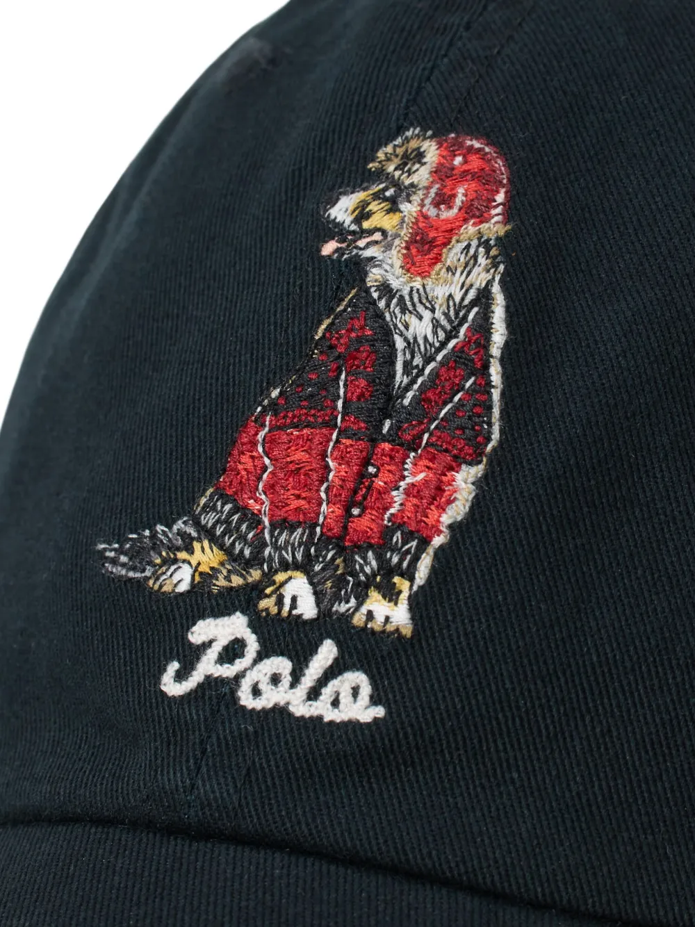 Polo Ralph Lauren Pet met Polo Pony-borduurwerk Zwart