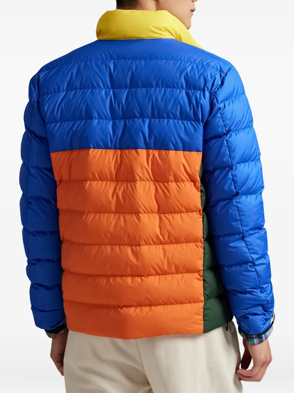 Polo Ralph Lauren Gewatteerd jack met colourblocking Blauw