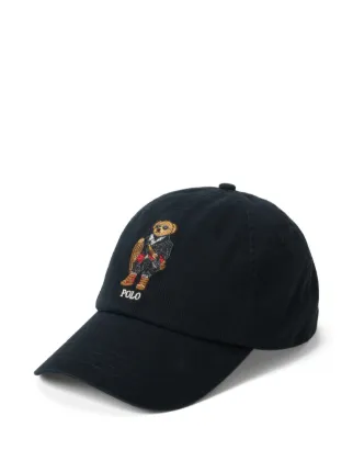 POLO Ralph Lauren ポロベア キャップ 帽子 ブラック 黒 Polo Ralph Lauren ポロベア キャップ | ブラック | FARFETCH JP
