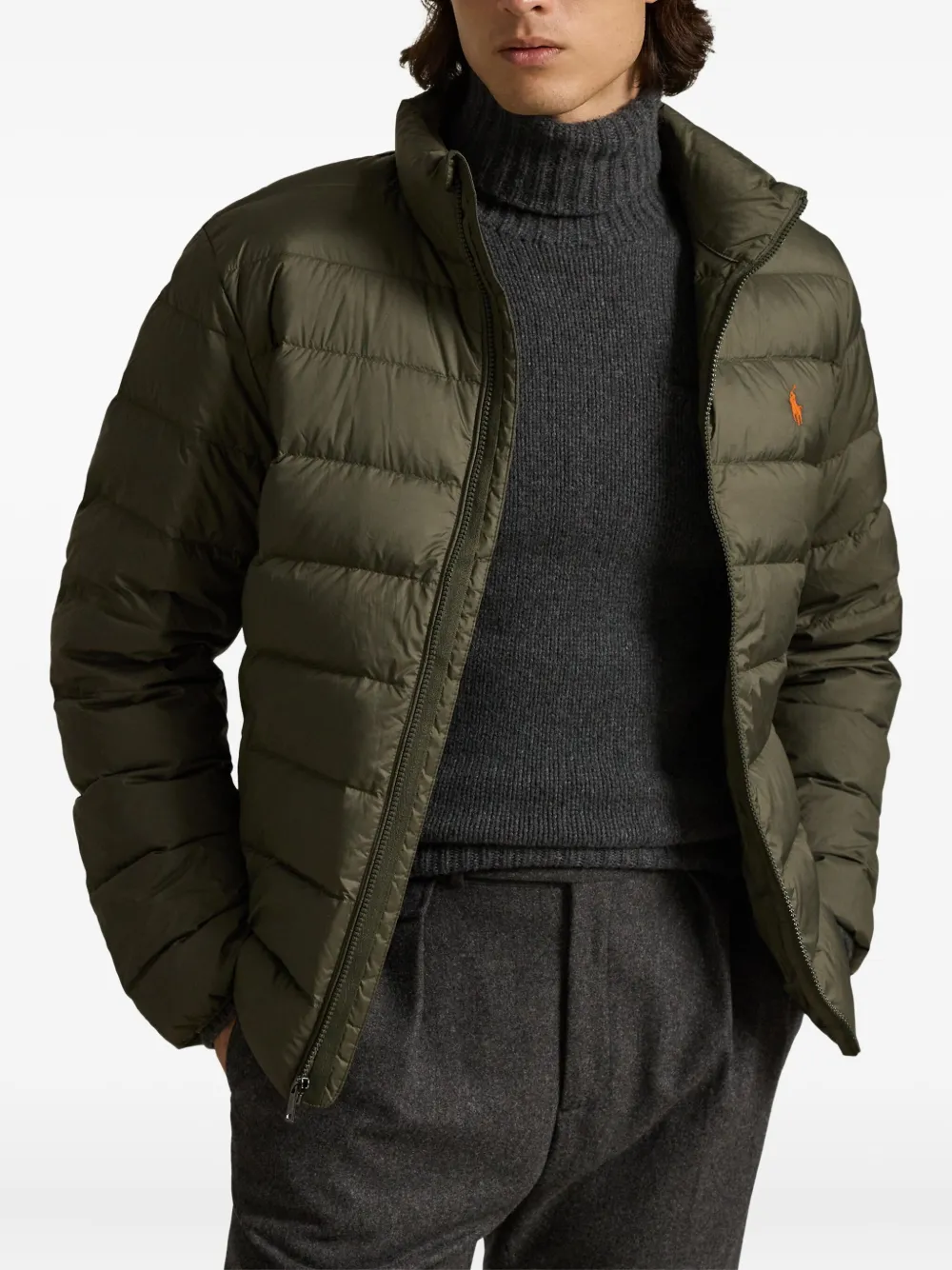 Polo Ralph Lauren Quilted Insulated Bomber Jacket In Green