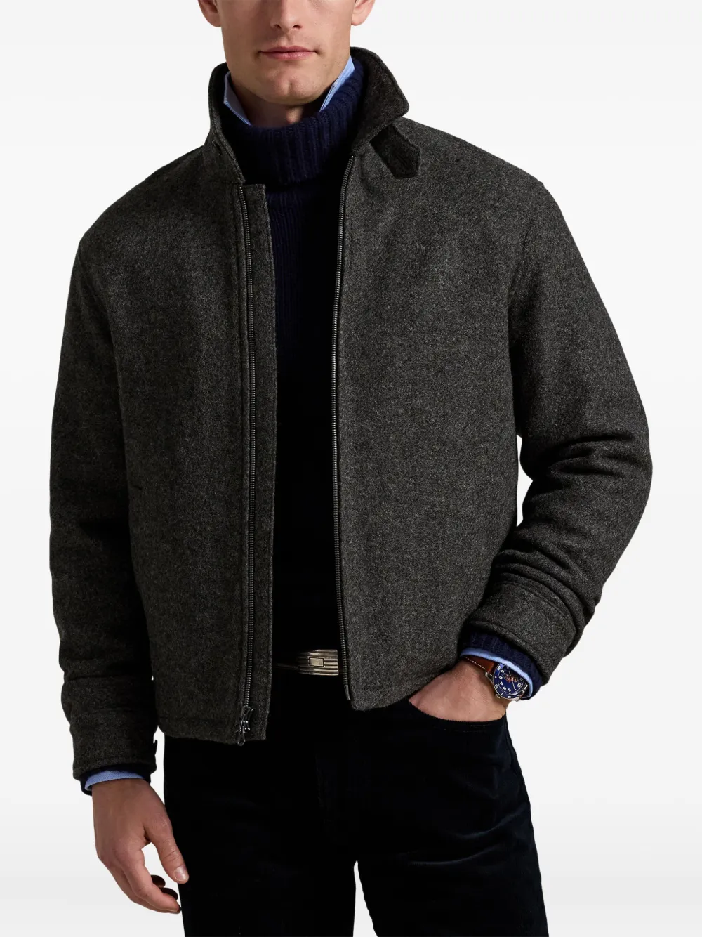 Polo Ralph Lauren Jack met kraag en rits Grijs