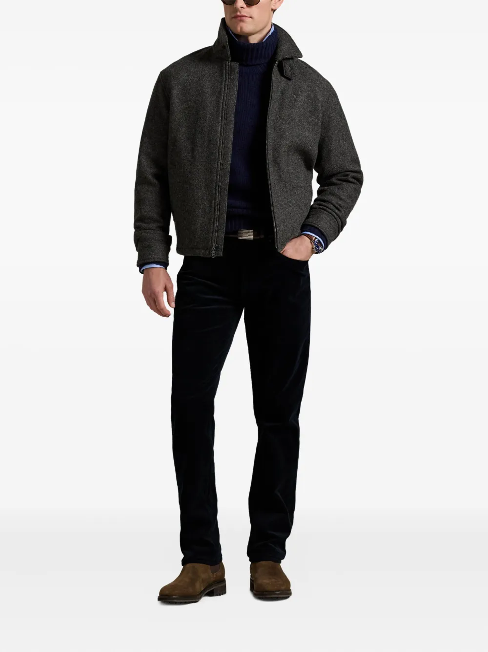 Polo Ralph Lauren Jack met kraag en rits Grijs
