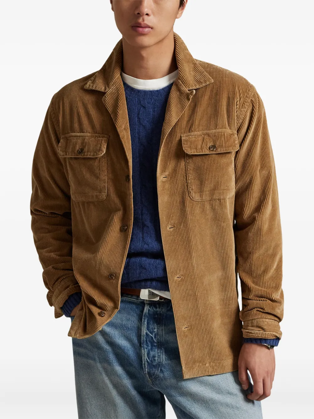 Polo Ralph Lauren Ribfluwelen overhemd Bruin
