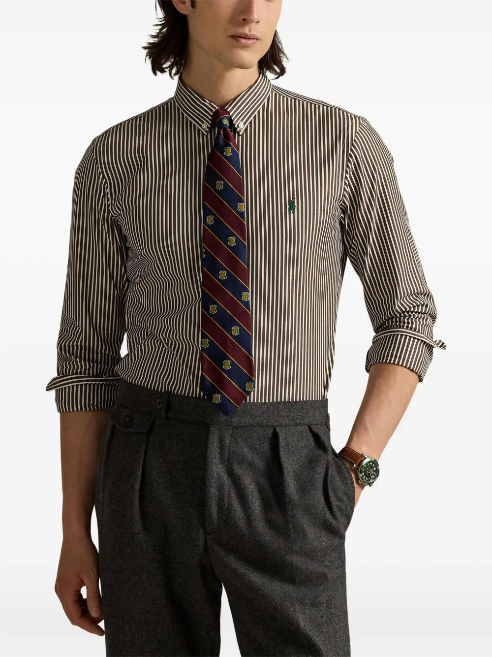 Polo Ralph Lauren Gestreept overhemd Bruin