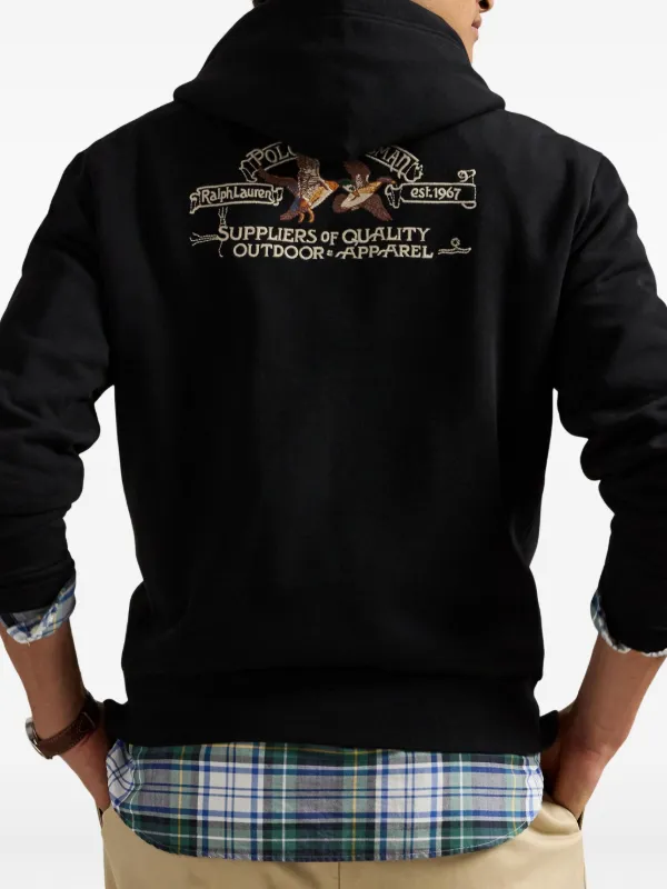 Polo Ralph Lauren ロゴ ジップアップ パーカー | ブラック | FARFETCH JP