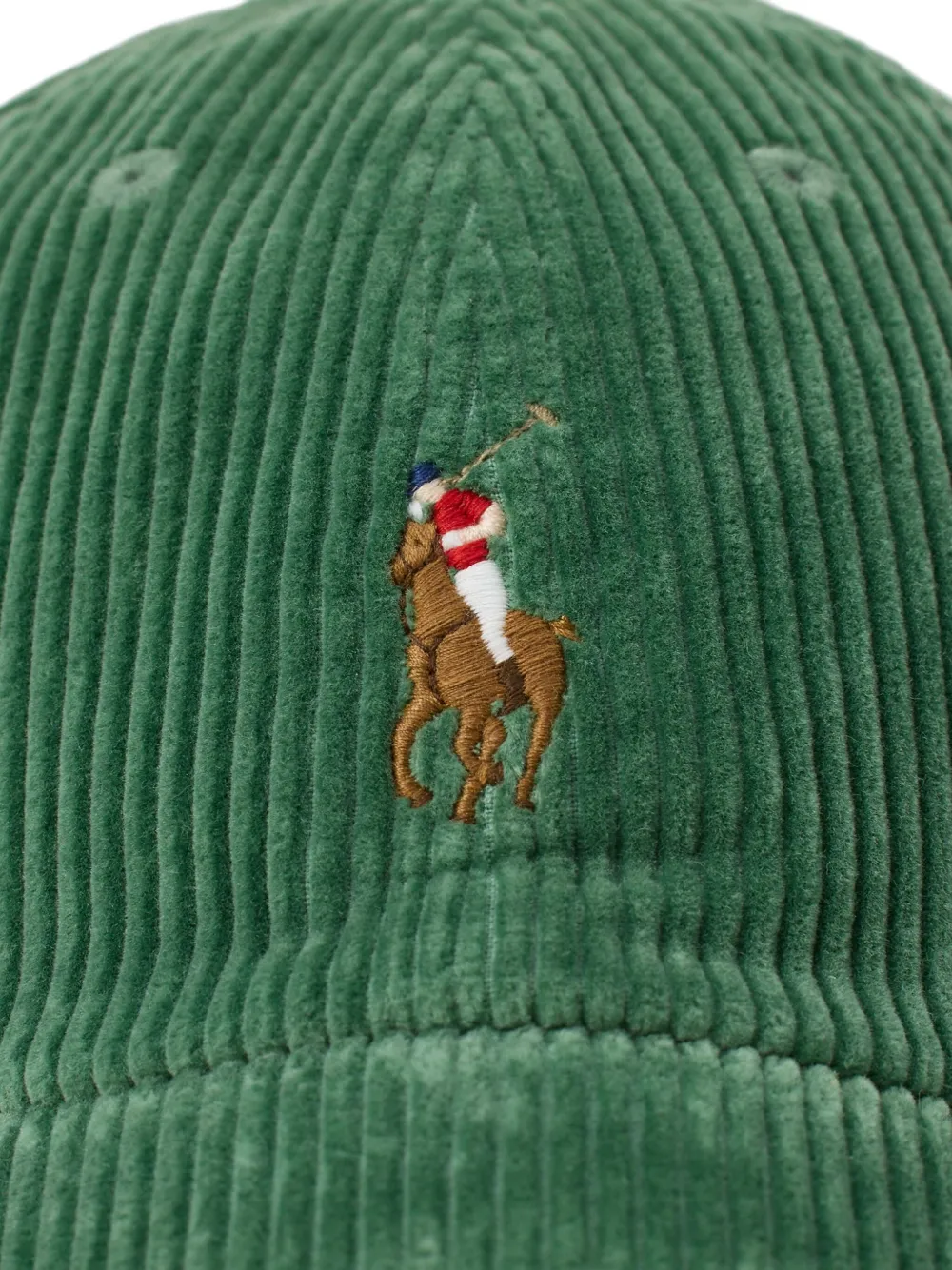 Polo Ralph Lauren Ribfluwelen honkbalpet Groen