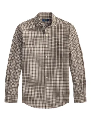 Polo Ralph Lauren Mini check.pattern Cotton Shirt | Blue | FARFETCH