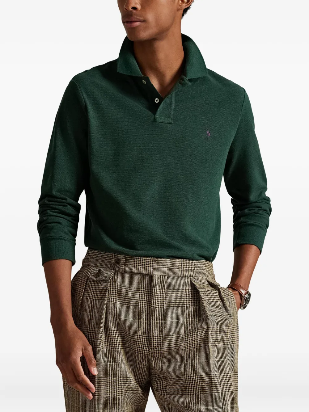Polo Ralph Lauren Poloshirt met lange mouwen Groen