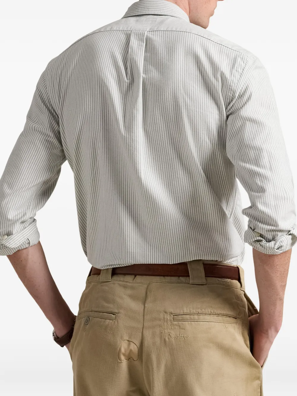 Polo Ralph Lauren Gestreept Oxford overhemd Groen