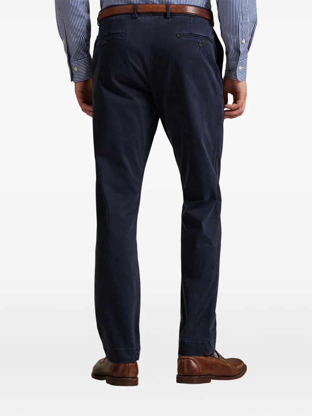 Polo Ralph Lauren Broek met zijzak en platte voorkant Blauw