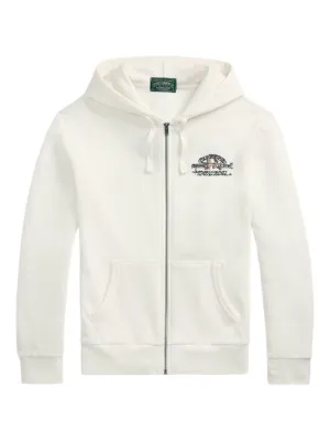 Polo Ralph Lauren Double Knit zip-up Hoodie | White | FARFETCH ZA