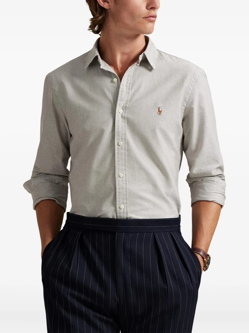 Polo Ralph Lauren Katoenen overhemd met lange mouwen Beige