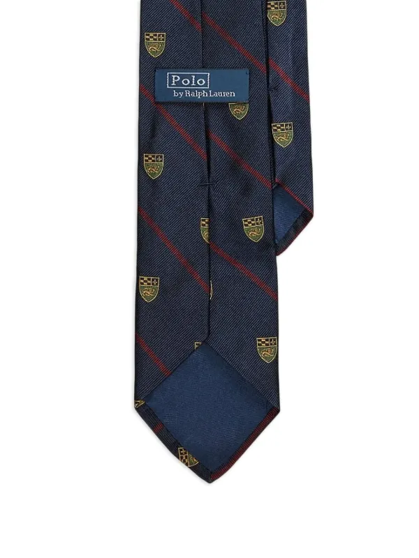 Polo Ralph Lauren lion-crest Striped Silk Tie Blue FARFETCH ID