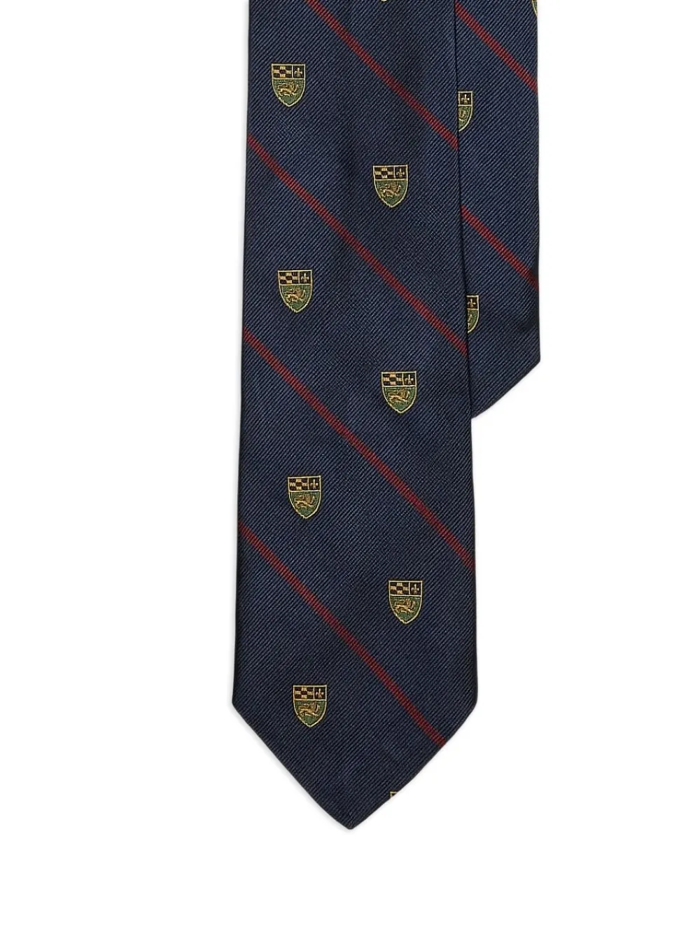 Polo Ralph Lauren lion-crest striped silk tie | Blue | Image 1