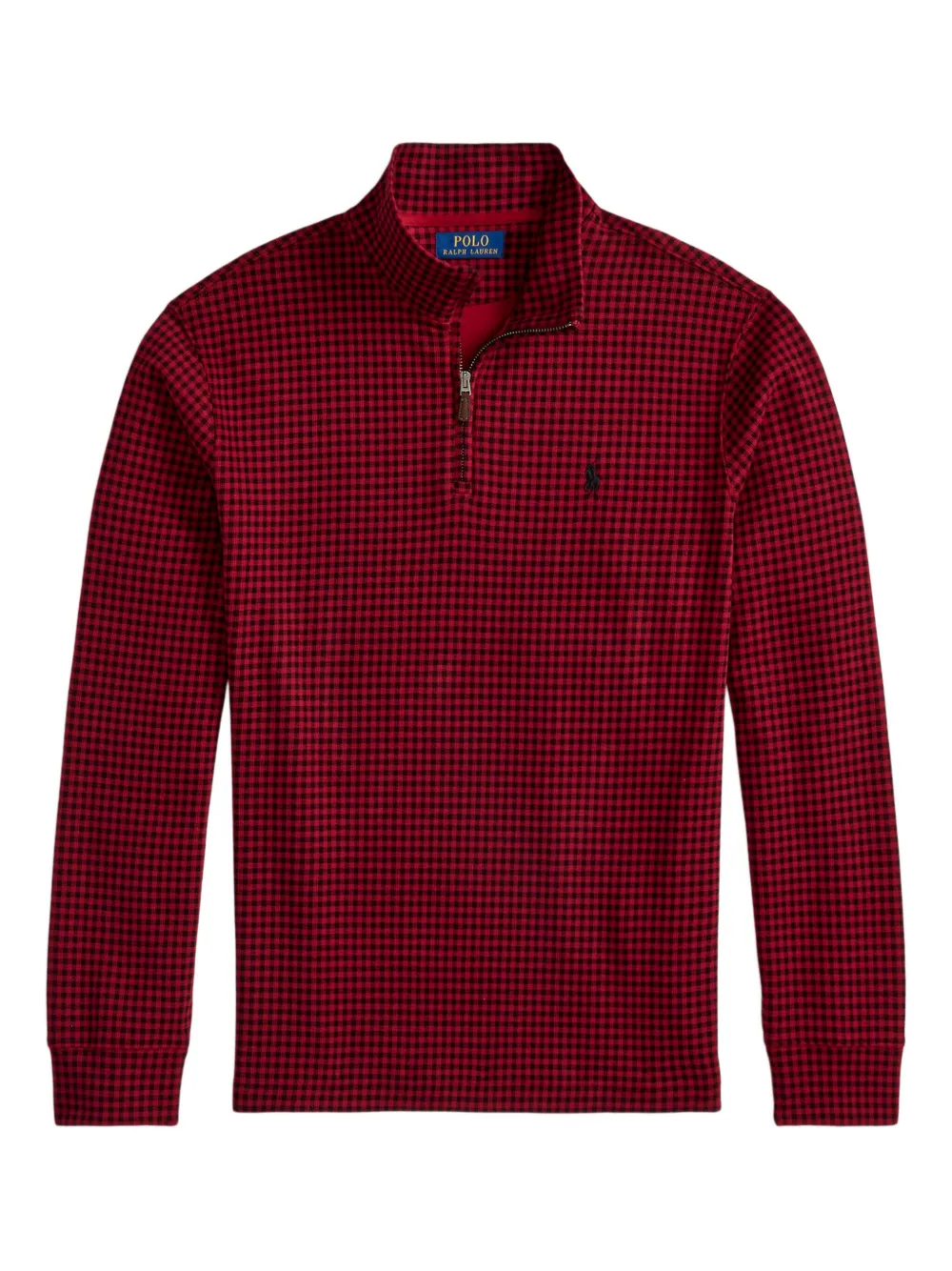 Polo Ralph Lauren gingham-check half-zip sweater | Red | Image 1