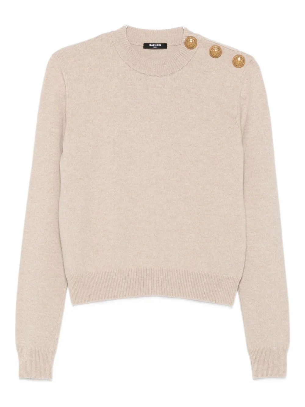 Balmain ribbed sweater Beige