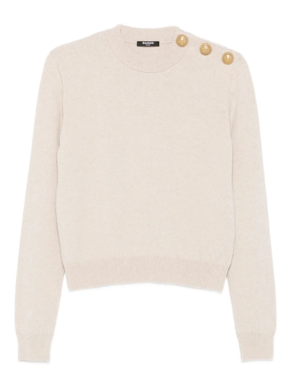 Balmain ribbed sweater Beige