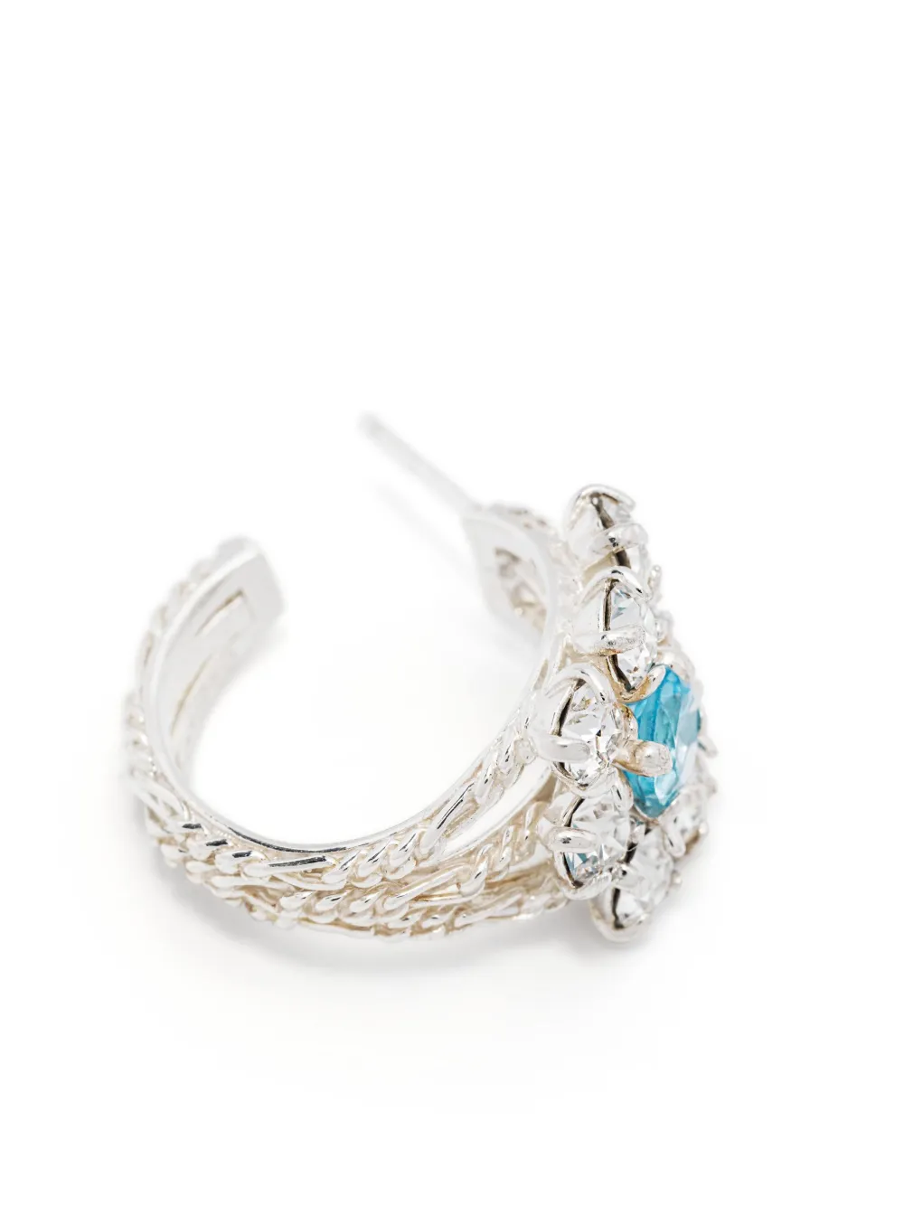 Wouters & Hendrix Hoop earrings with Aquamarine crystals | Image 2