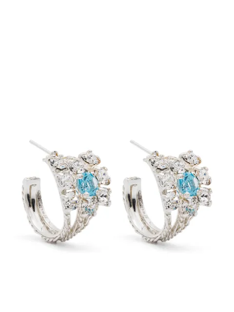 Wouters & Hendrix Hoop earrings with Aquamarine crystals