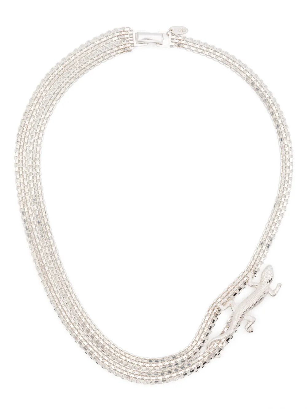 Wouters & Hendrix Double chain necklace with Salamander | Silver | Image 1
