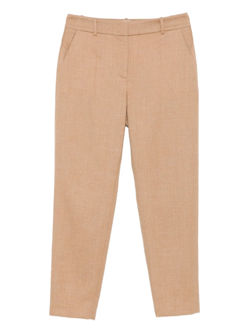 Eleventy Textured Straight-leg Trousers In Neutral