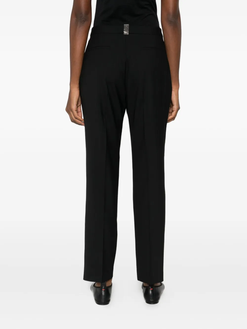 Fabiana Filippi Broek met geplooid detail Zwart