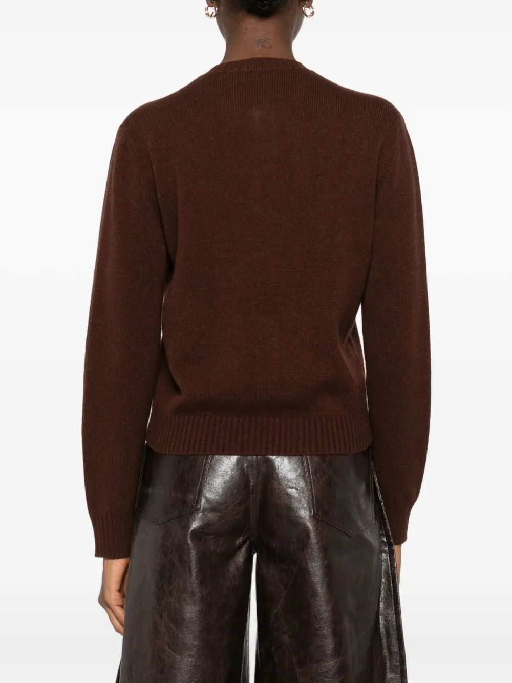 Fabiana Filippi Chain-embellished Cardigan In Brown