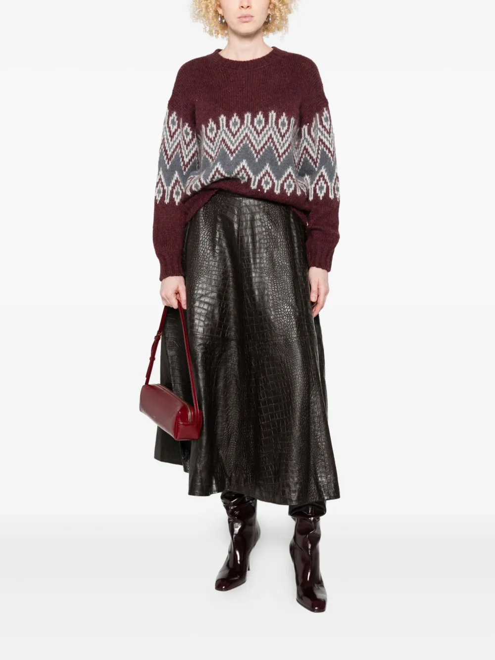 Eleventy Fairisle-pattern crew-neck sweater | Knitted Sweaters | Image 2