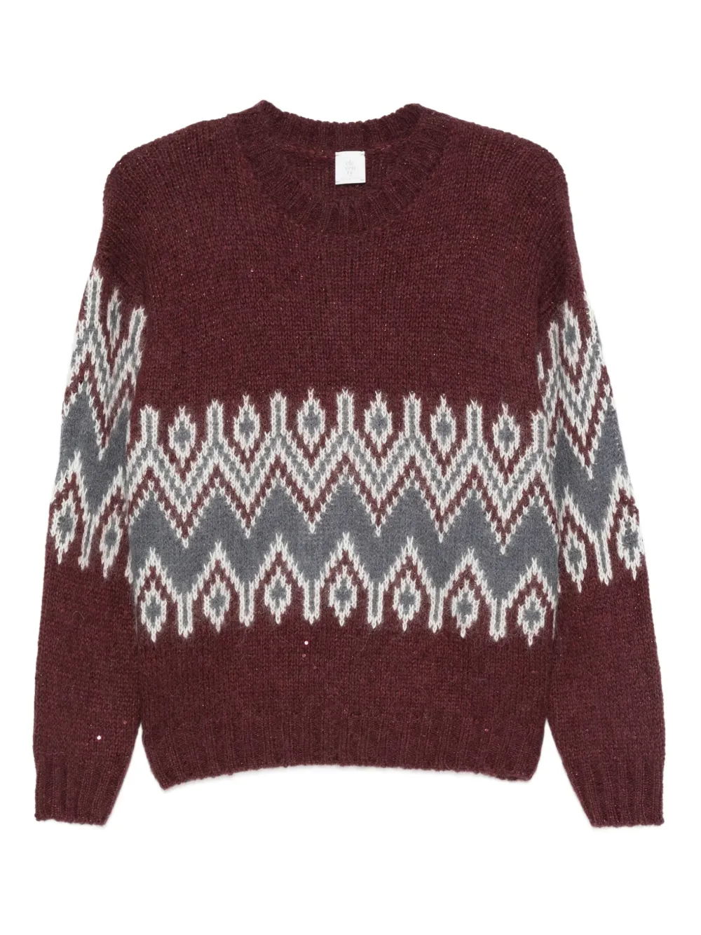 Eleventy Fairisle-pattern crew-neck sweater - レッド Eleventy Fairisle-pattern crew-neck sweater - レッド