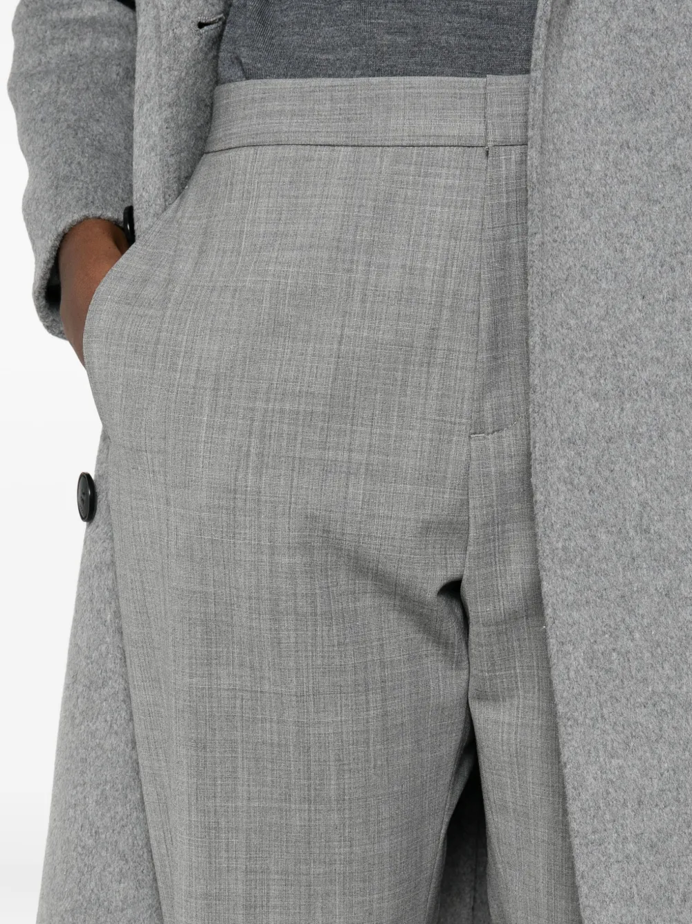 Fabiana Filippi Pressed-crease Trousers In Gray