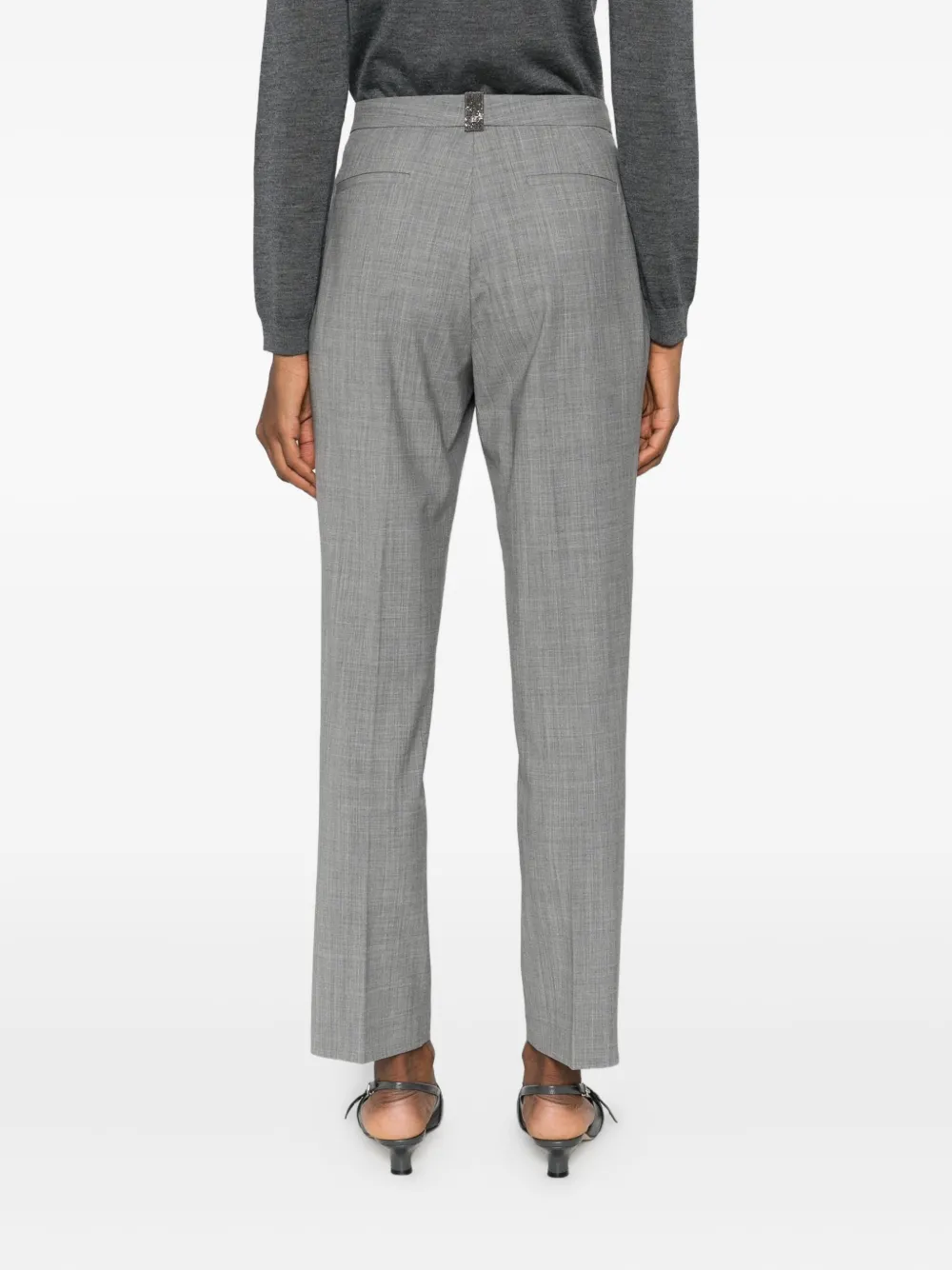Fabiana Filippi Pressed-crease Trousers In Gray
