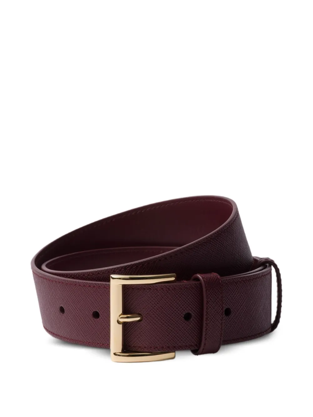 Prada Saffiano leren riem Rood