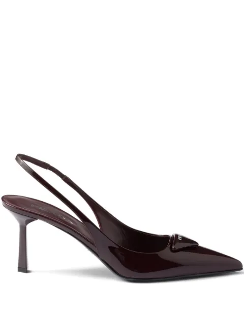 Prada zapatillas con puntera en punta y tacón de 75mm