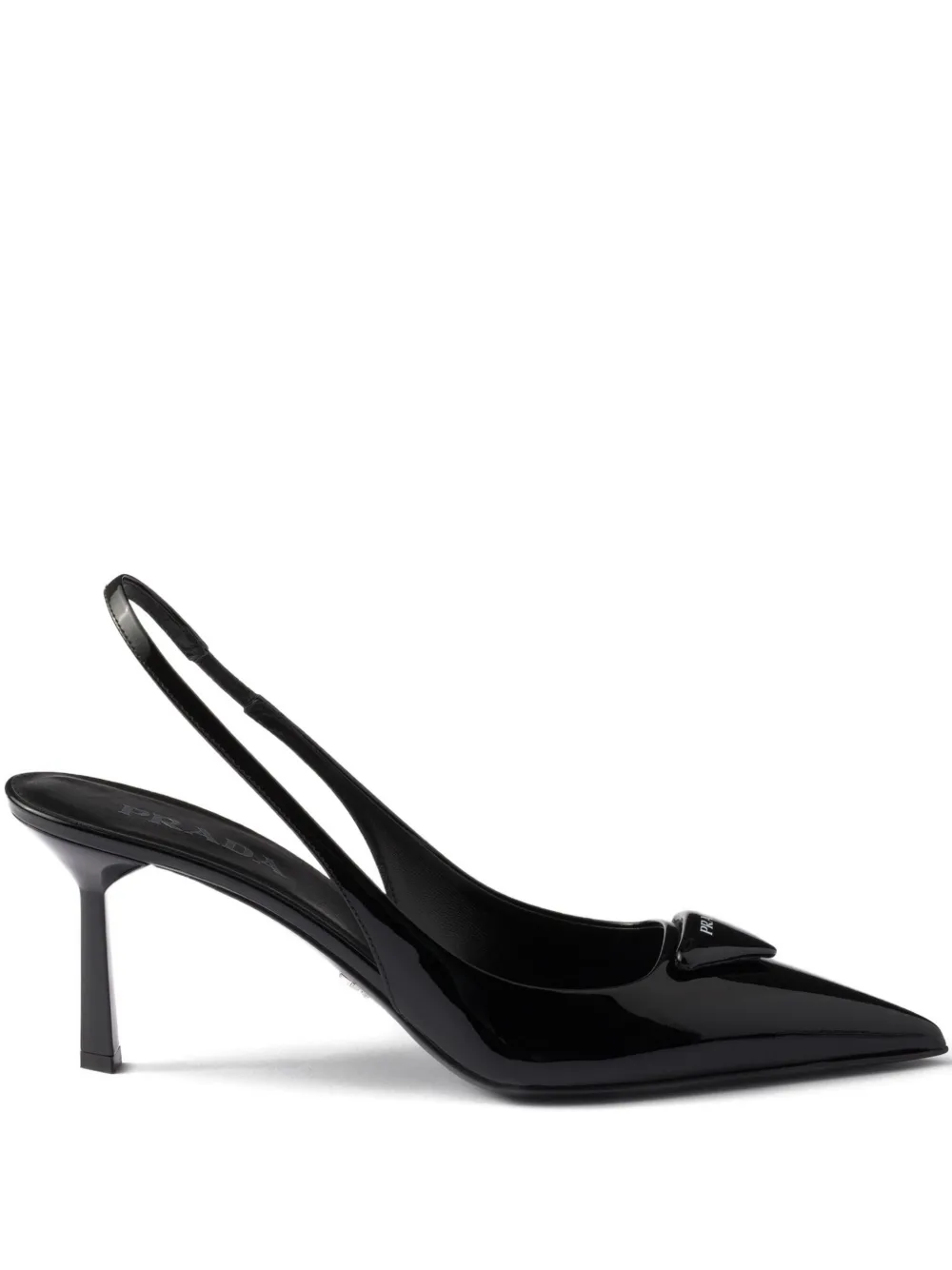 Prada slingback patent leather pumps Black