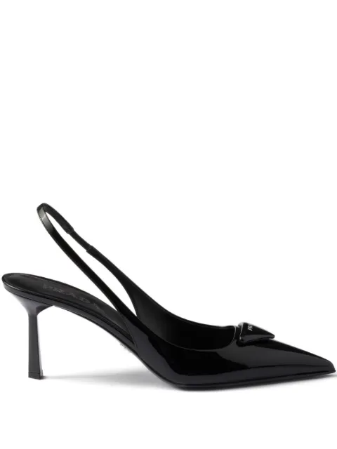 Prada slingback patent leather pumps