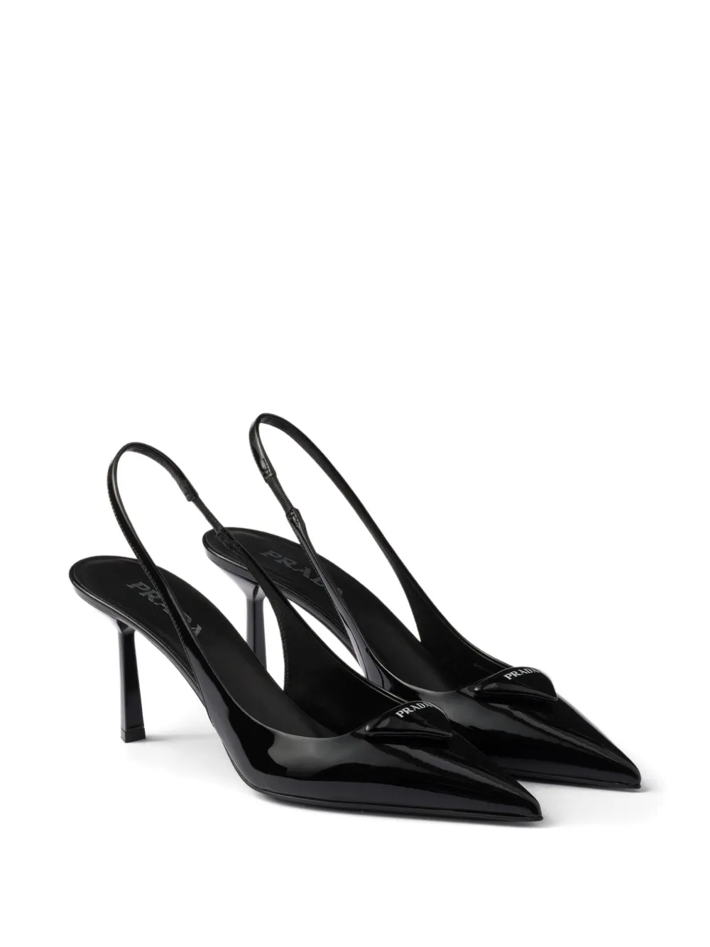 Prada slingback patent leather pumps Black