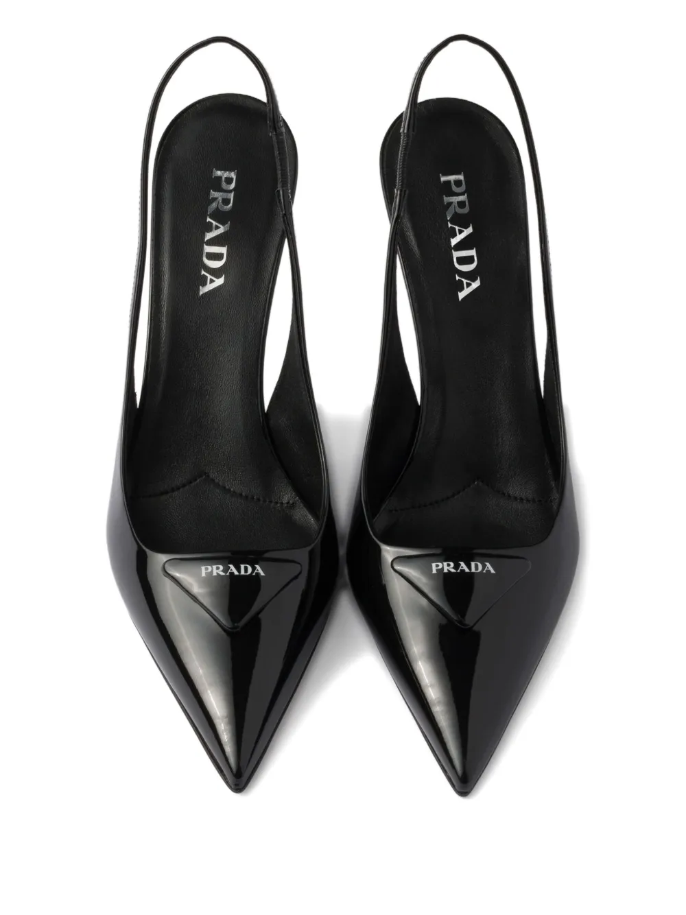 Prada slingback patent leather pumps Black