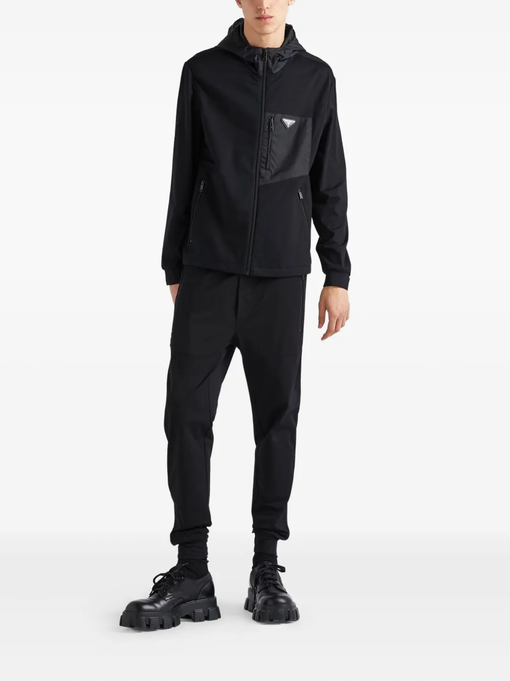 Prada Cardigan de capuz com zíper frontal | Cardigan | Image 2
