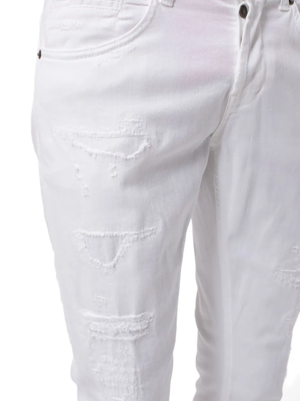 DONDUP George gerafelde jeans Wit