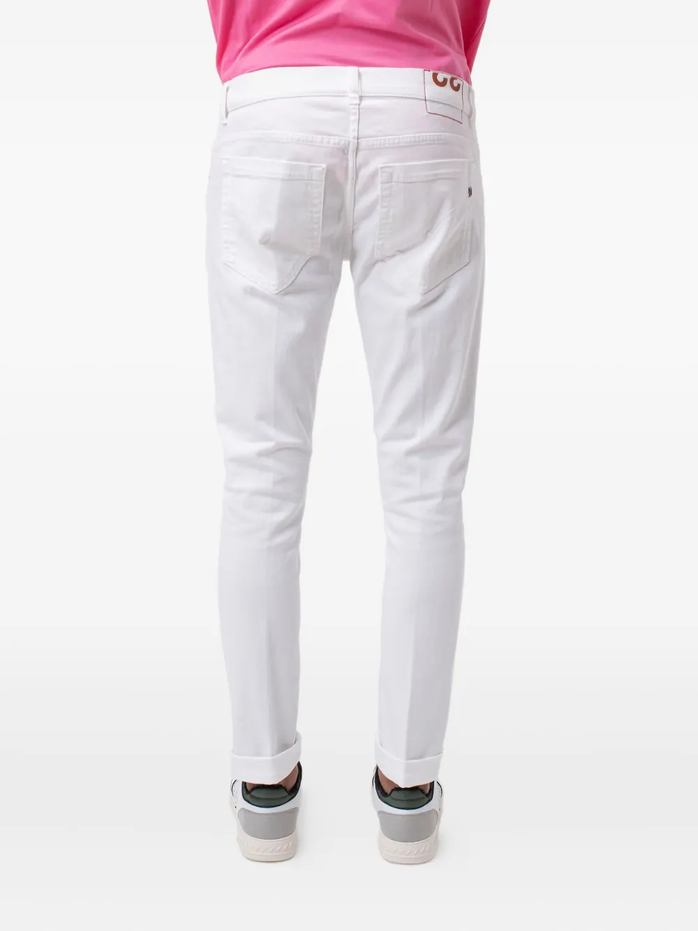 DONDUP George gerafelde jeans Wit