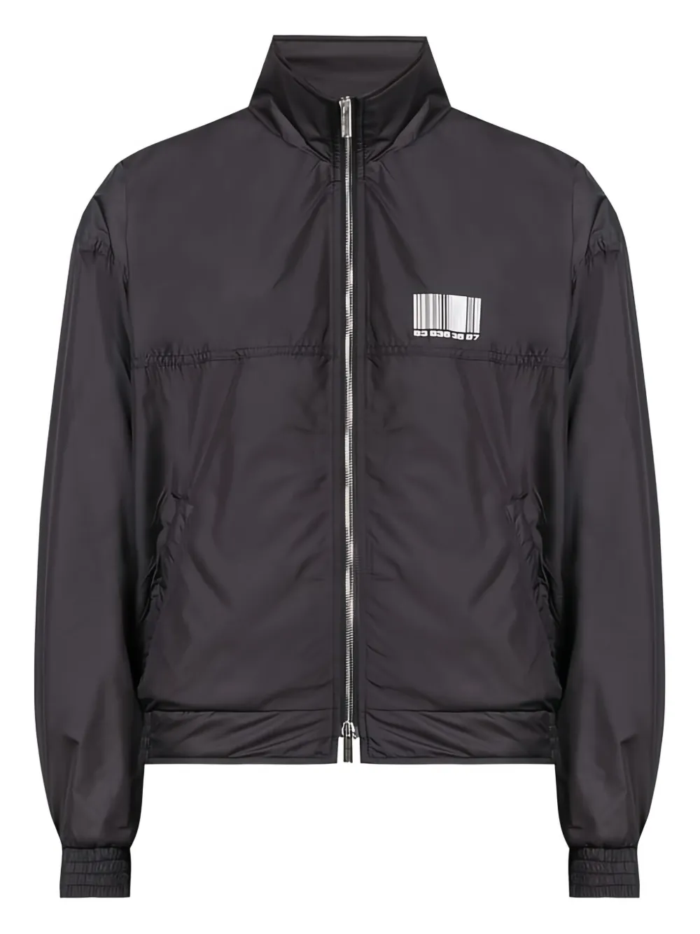 VTMNTS barcode college jacket | Black | Image 1