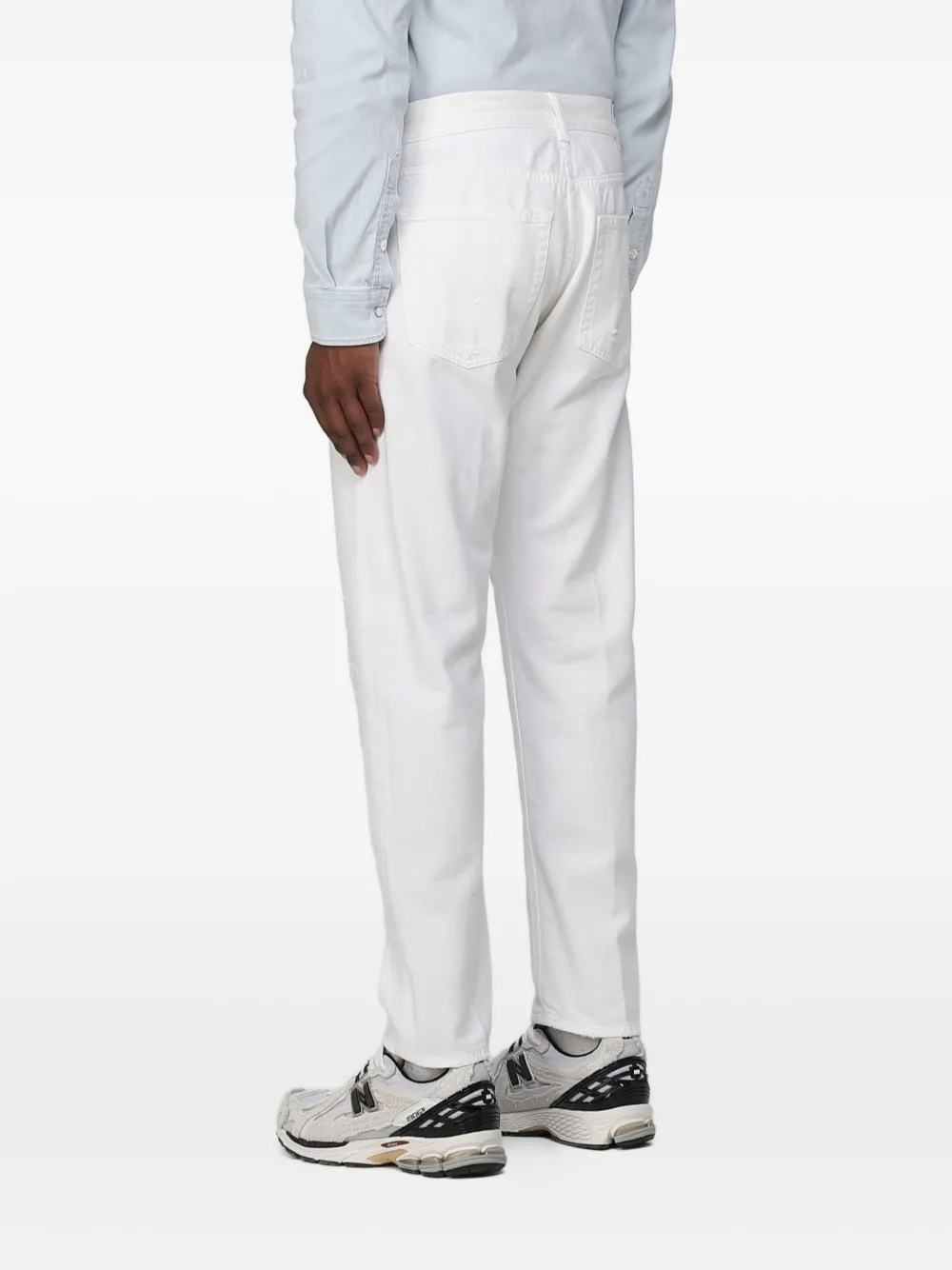 Dondup Denim Trousers With Belt Loops In White