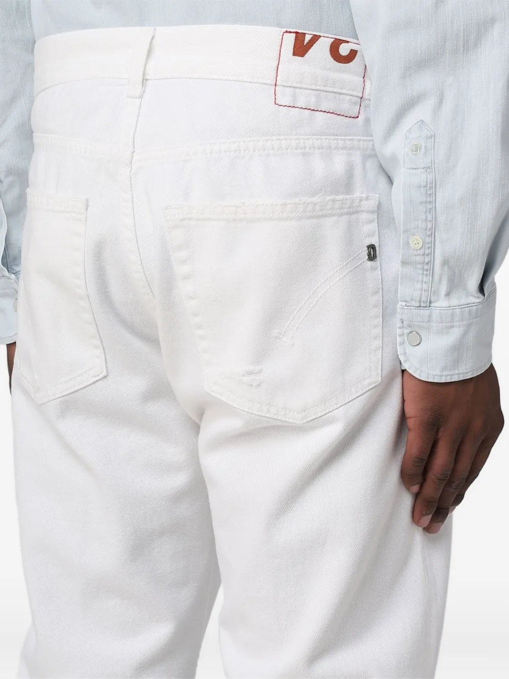 DONDUP Dian gerafelde jeans Wit