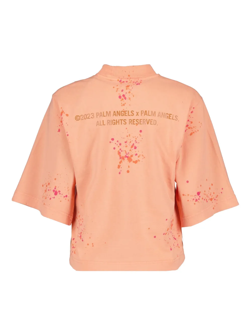 Palm Angels T-shirt met logoprint Oranje