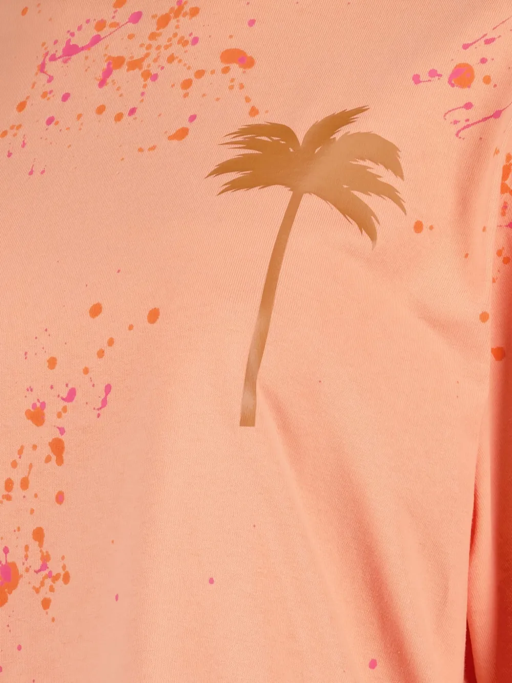 Palm Angels T-shirt met logoprint Oranje