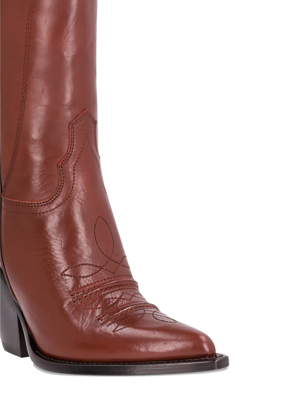 Sonora leather pointed-toe boots Brown