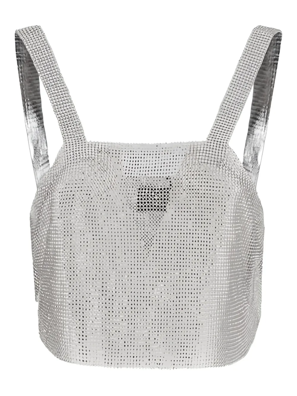 Santa Brands Milano embellished chainmail top Zilver