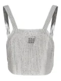 Santa Brands Milano embellished chainmail top - Silver