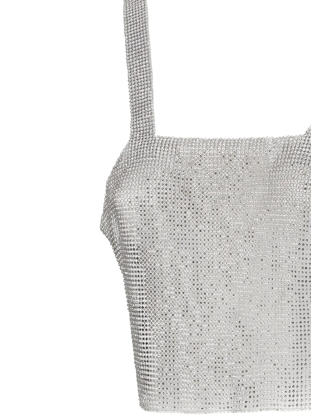 Santa Brands Milano embellished chainmail top Zilver